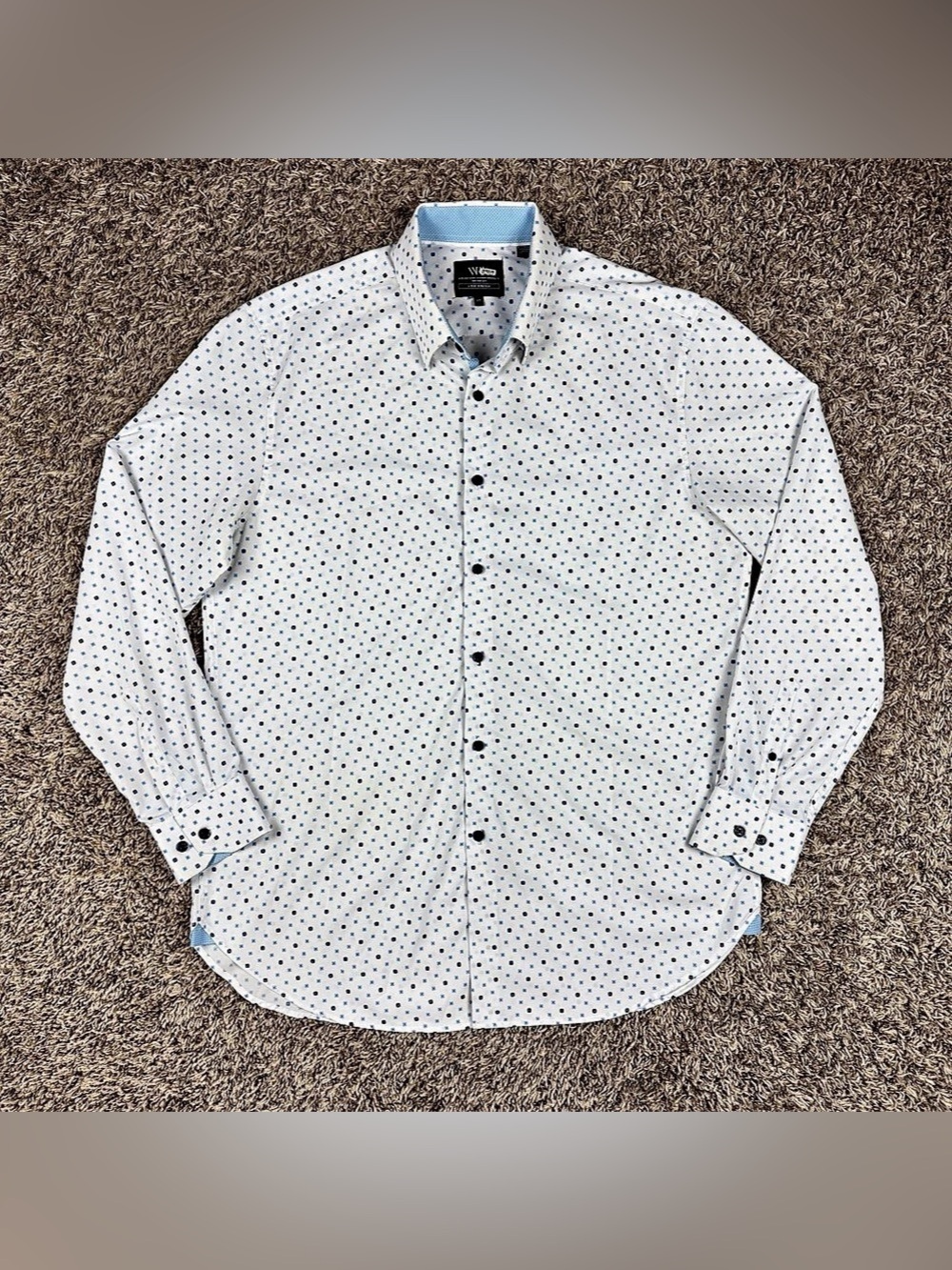 WRK 4-Way Stretch Reworked Performance Dress Shirt Mens Size 17 White Flip Cuff